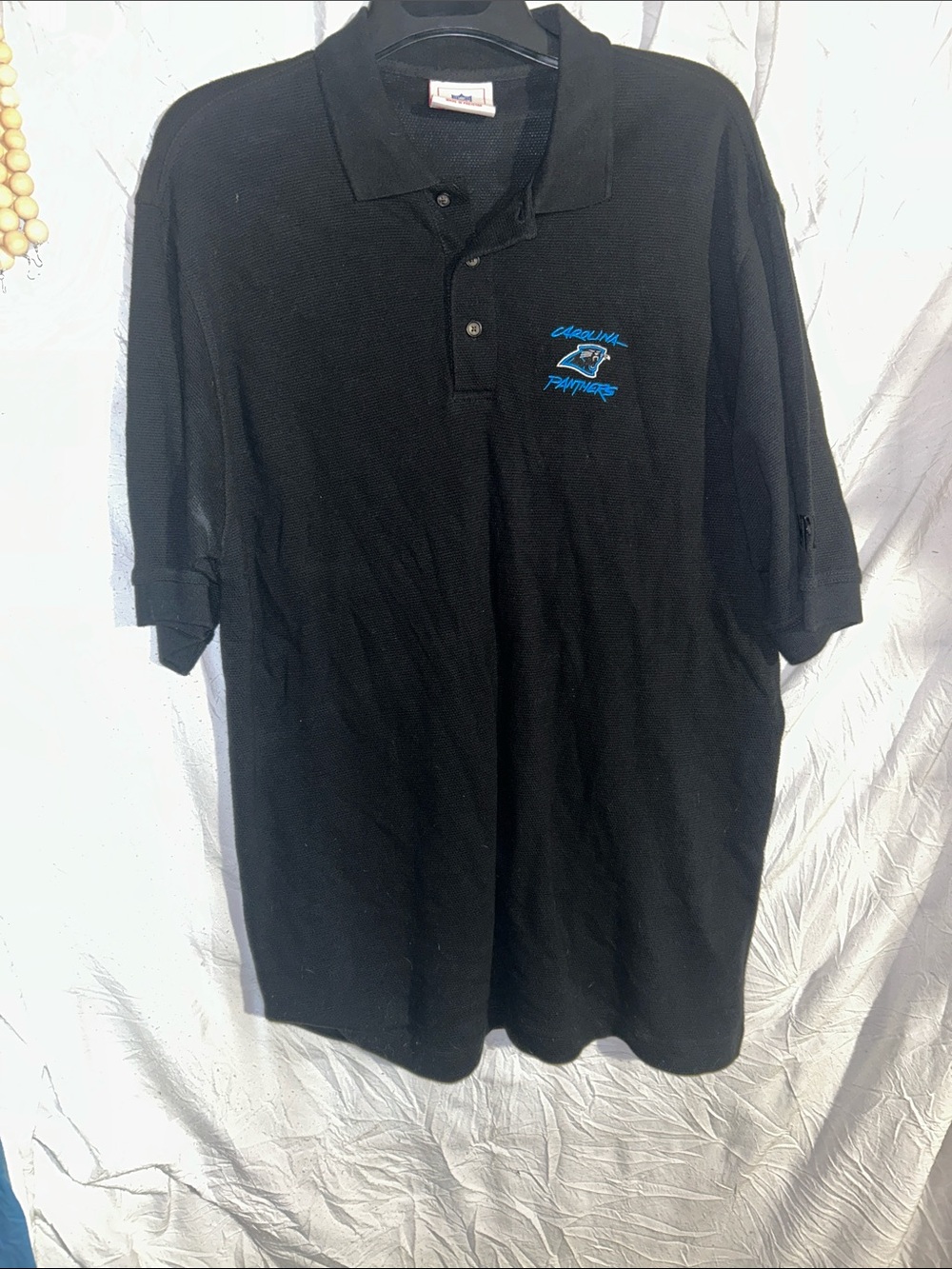 Carolina Panthers Black Polo Shirt XL. Never worn.